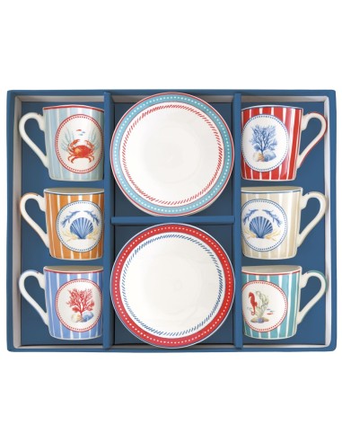 EASY LIFE SET 6 TAZZE ESPRESSO CON PIATTINO 100...