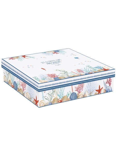 EASY LIFE SET 6 TAZZE ESPRESSO CON PIATTINO 100 ML - SEA BREEZE