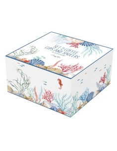 EASY LIFE SET 2 TAZZE CAFFÈ 110 ML C/PIATTINO - SEA BREEZE 2