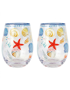 EASY LIFE SET 2 BICCHIERI 500 ML IN VETRO - SEA BREEZE