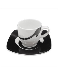 WEISSESTAL SET 6 TAZZE CAFFÈ CON PIATTINO IN PORCELLANA -...