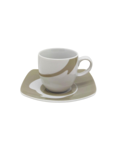 WEISSESTAL SET 5 TAZZE CAFFÈ CON PIATTINO IN PORCELLANA -...