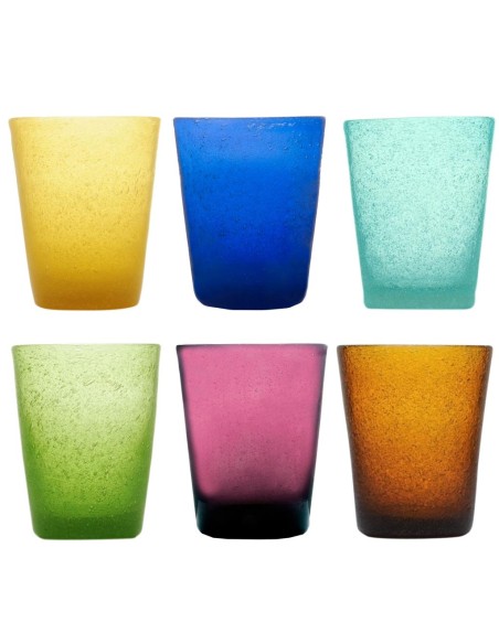 MEMENTO SET 6 BICCHIERI ACQUA 30 CL - MULTICOLOR