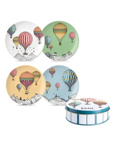 EGAN SET 4 PAITTINI DESSERT Ø19 CN IN PORCELLANA - GIRAMONDO