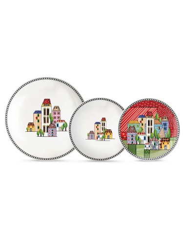 EGAN SET POSTO TAVOLA 3 PEZZI IN PORCELLANA -...