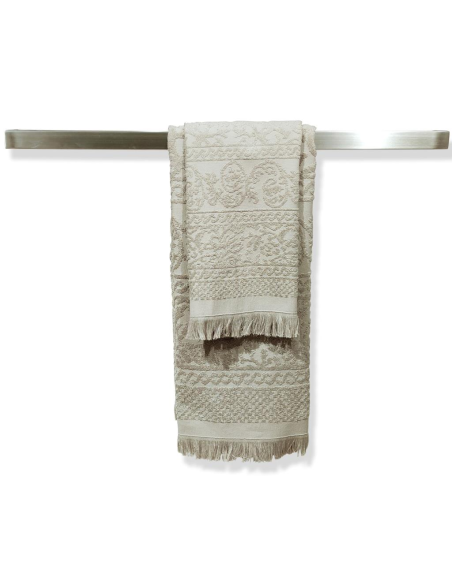 CA' D'ORO SET 2 ASCIUGAMANI IN SPUGNA 100% COTONE - ATENE