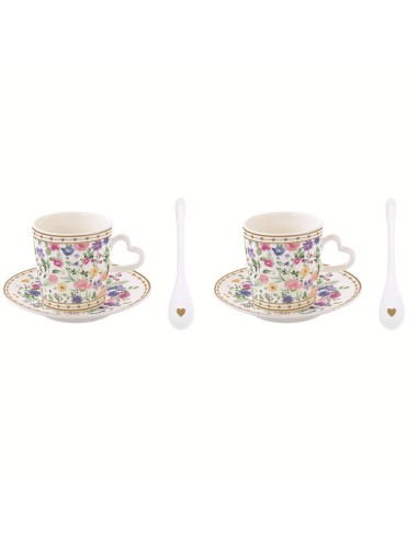 EASY LIFE SET 2 TAZZE CAFFÈ 100 ML C/PIATTINO -...