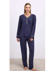 GOLDENBAY PIGIAMA DONNA SERAFINO MANICA LUNGA  E...