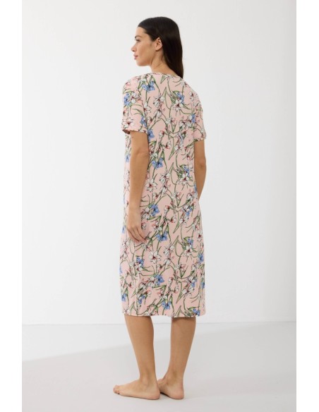 GOLDENBAY CAMICIA DA NOTTE DONNA SERAFINO MANICA CORTA IN JERSEY - ROSINA