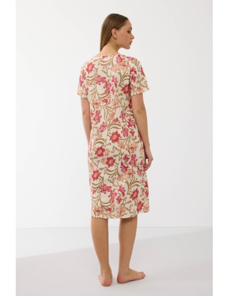 GOLDENBAY CAMICIA DA NOTTE DONNA SERAFINO MANICA CORTA IN JERSEY - FIORA