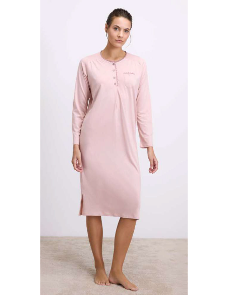 GOLDENBAY CAMICIA DA NOTTE DONNA SERAFINO MANICA LUNGA IN JERSEY - VALERIAN