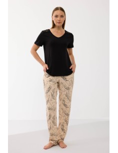 GOLDENBAY PIGIAMA DONNA MEZZA MANICA E PANTALONE IN...