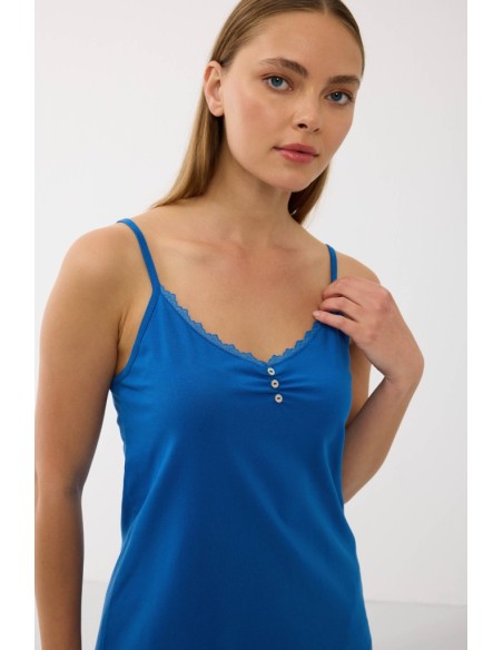 GOLDENBAY PIGIAMA DONNA SERAFINO SPALLA STRETTA E SHORTS IN JERSEY - OPALIA