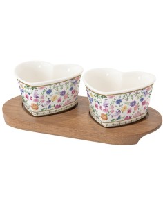 EASY LIFE ANTIPASTIERA 2 COPPETTE SU VASSOIO - MON AMOUR