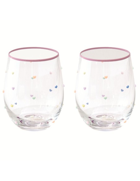EASY LIFE SET 2 BICCHIERI 500 ML IN VETRO - MON AMOUR