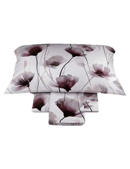 DONDI COMPLETO LENZUOLA-COPRILETTO MATRIMONIALE IN RASO - TULIP