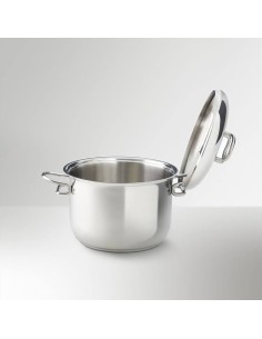 SERAFINO ZANI PENTOLA ALTA 2 MANIGLIE IN ACCIAIO INOX -... 2