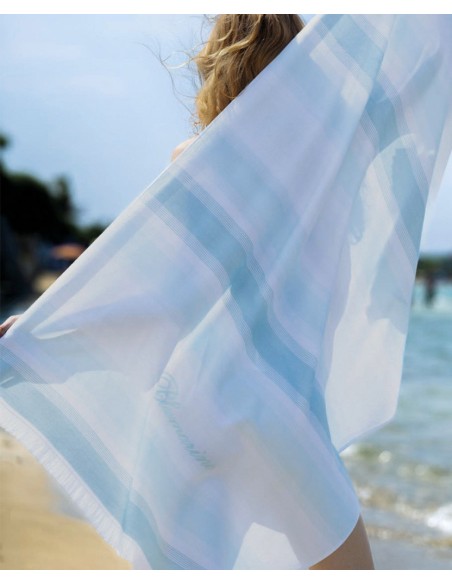 BLUMARINE TELO MARE 100 X 180 CM IN MICROSPUGNA - ACQUA
