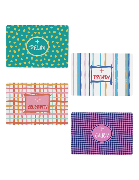 ANDREA FONTEBASSO SET 4 TOVAGLIETTE AMERICANE 45 X 30 CM - GLAMOUR GOOD VIBES