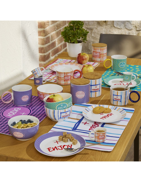 ANDREA FONTEBASSO SET 4 TOVAGLIETTE AMERICANE 45 X 30 CM - GLAMOUR GOOD VIBES