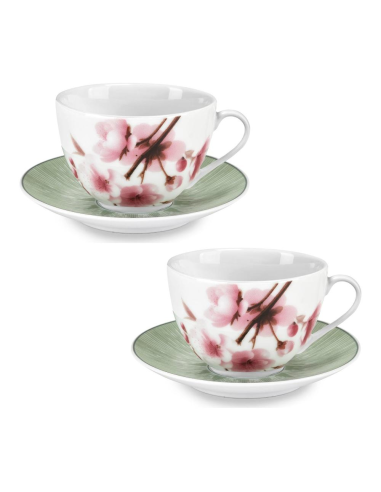 FADE SET 2 TAZZE COLAZIONE 370 ML CON PIATTINO...