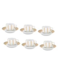 FADE SET 6 TAZZE CAFFÈ 100 ML CON PIATTINO IN PORCELLANA...