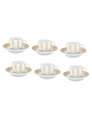 FADE SET 6 TAZZE CAFFÈ 100 ML CON PIATTINO IN...