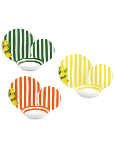 FADE SERVIZIO DI PIATTI 18 PEZZI IN PORCELLANA - LEMON