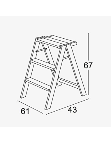 ARREDAMENTI ITALIA SGABBELLO/SCALETTA 3 GRADINI