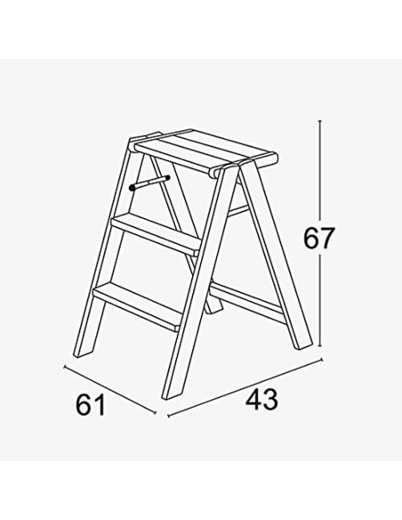ARREDAMENTI ITALIA SGABBELLO/SCALETTA 3 GRADINI
