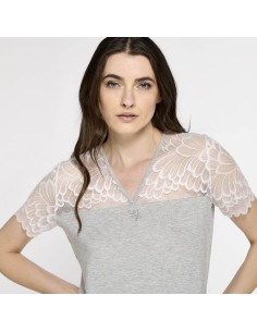 LIU JO PIGIAMA DONNA SCOLLO V MANICA CORTA E PANTALONE -... 2