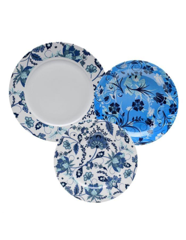 EVVIVA SERVIZIO PIATTI 18 PEZZI IN PORCELLANA -...