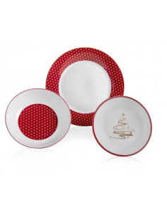 EVVIVA SERVIZIO PIATTI 18 PEZZI IN PORCELLANA - ROCCARASO