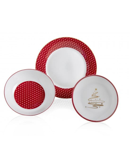 EVVIVA SERVIZIO PIATTI 18 PEZZI IN PORCELLANA - ROCCARASO