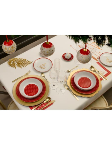 EVVIVA SERVIZIO PIATTI 18 PEZZI IN PORCELLANA -...