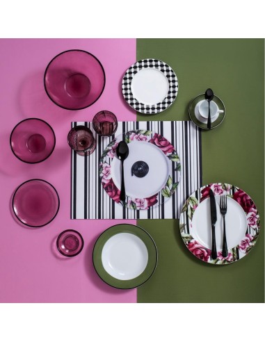 EVVIVA SERVIZIO PIATTI 18 PEZZI IN PORCELLANA -...