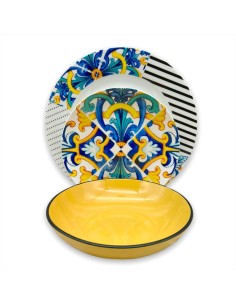 EVVIVA SERVIZIO PIATTI 18 PEZZI IN PORCELLANA - MILANO-BARI 2