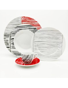 EVVIVA SERVIZIO PIATTI 25 PEZZI IN PORCELLANA - MARCELLA