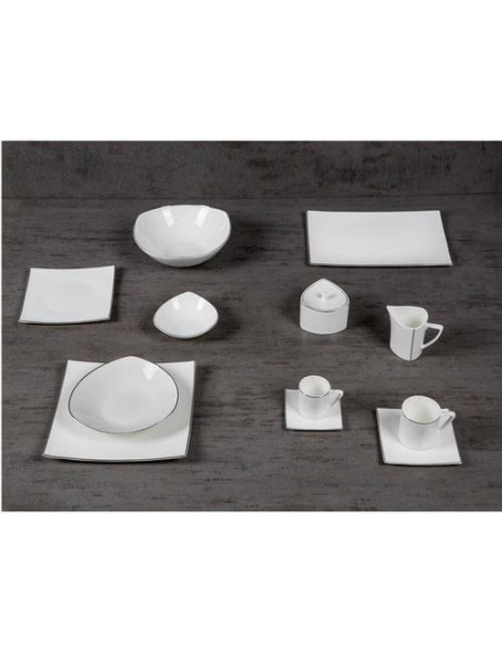 EVVIVA SERVIZIO PIATTI 52 PEZZI FILO PLATINO - ELISABETH PLATINUM