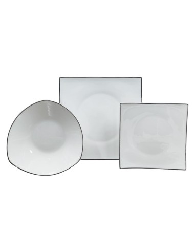 EVVIVA SERVIZIO PIATTI 52 PEZZI FILO PLATINO -...