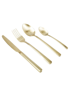 EVVIVA SERVIZIO POSATE 24 PEZZI ACCIAIO OPACO SATINATO PVD 2