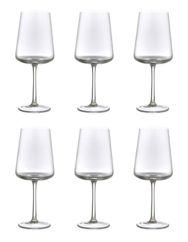 EVVIVA SET 6 CALICI VINO 50 CL IN VETRO - REALE