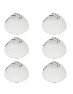 EVVIVA SET 6 COPPETTE Ø 14 CM DECORO PLATINO - ELISABETH...