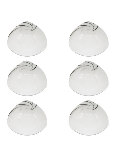 EVVIVA SET 6 COPPETTE Ø 14 CM DECORO PLATINO -...