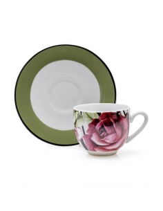 EVVIVA SET 6 TAZZE CAFFÉ 100 ML IN PORCELLANA - ROSELINE