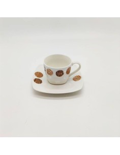 EVVIVA SET 6 TAZZE CAFFE' 90 ML IN PORCELLANA - ALBA