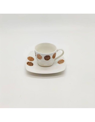 EVVIVA SET 6 TAZZE CAFFE' 90 ML IN PORCELLANA -...