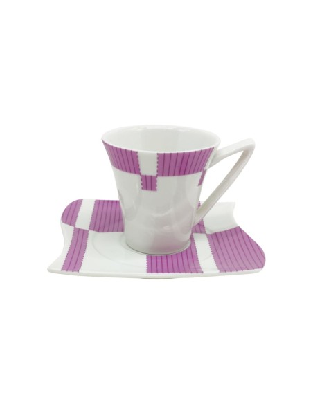 EVVIVA SET 6 TAZZE CAFFE CON PIATTINO 100 ML - RETRÒ