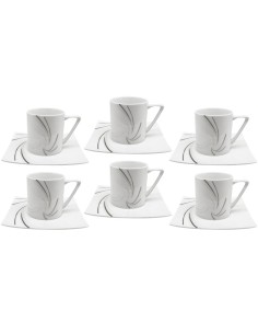 EVVIVA SET 6 TAZZE THE 110 ML CON PIATTINO - ELISABETH GREY