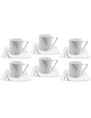 EVVIVA SET 6 TAZZE THE 110 ML CON PIATTINO -...